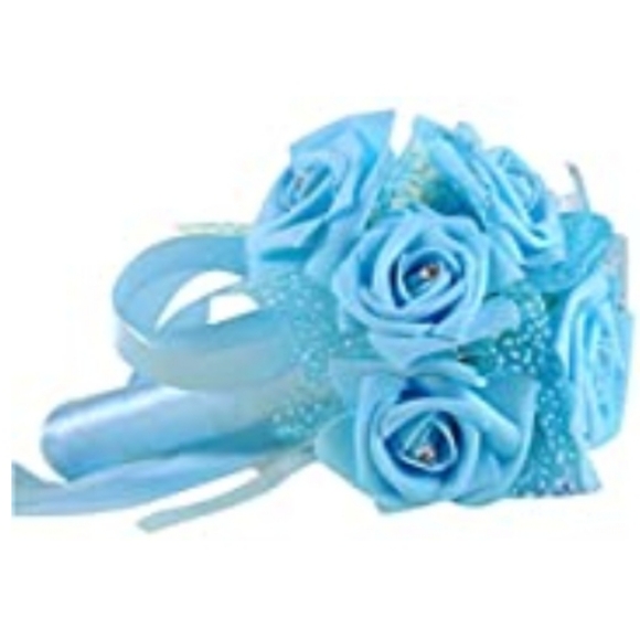 unknown Other - Small Light Blue Roses Bouquet for Wedding, etc.